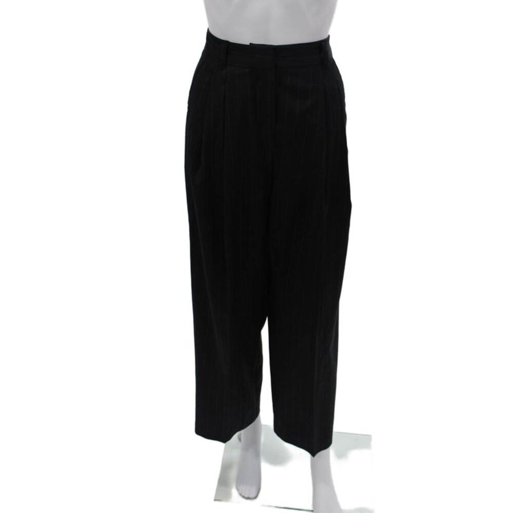 Dana Foley NYC Unisex Striped Dress Pants Black Hook Eye 31in Size XS